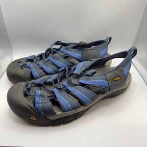 Keen Newport H2 Mens 13 Blue Gray Waterproof Hiking Sport Sandals Toe Guard